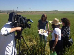 Interview voor TVE over de bodemscan in Illana